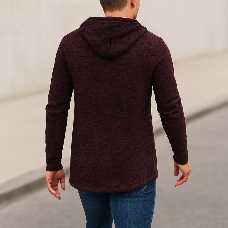 Hooded Jacket – Fleece-Lined Longline – Relaxed Fit – Men's Winter Outerwear Australia