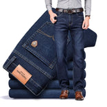 Denim Jeans – Stretch Cotton Straight Leg – Men's Casual Australia in Dark blue