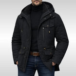 Fleece Jacket – Insulated Water-Repellent Hooded – Regular Fit – Men's Winter Outerwear Australia in Black
