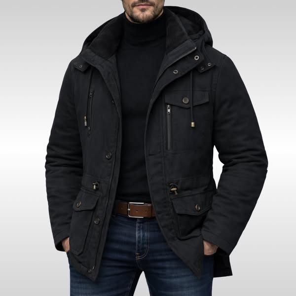 Fleece Jacket – Insulated Water-Repellent Hooded – Regular Fit – Men's Winter Outerwear Australia