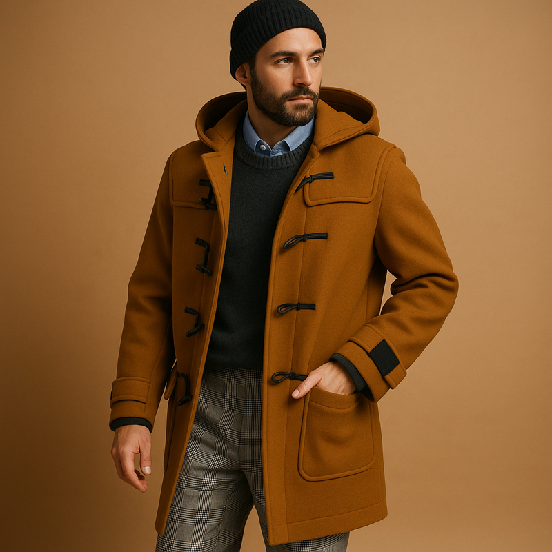 Wool Blend Coat – Long Length Lightweight – Regular Fit – Men's Winter Outerwear Australia
