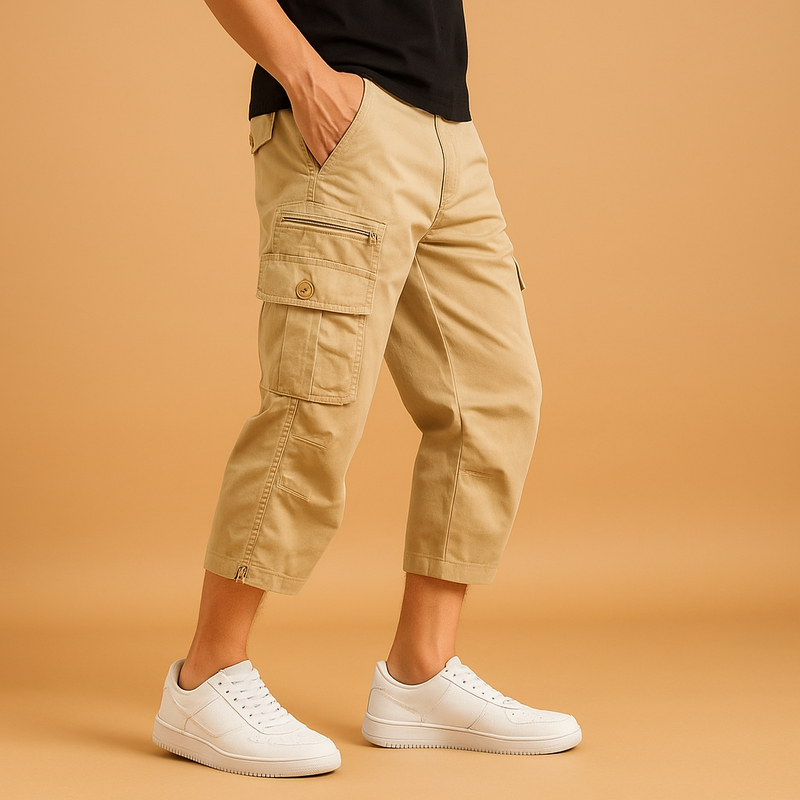 Cargo Shorts – Long Cotton Breathable – Relaxed Fit – Men's Summer Casual Australia