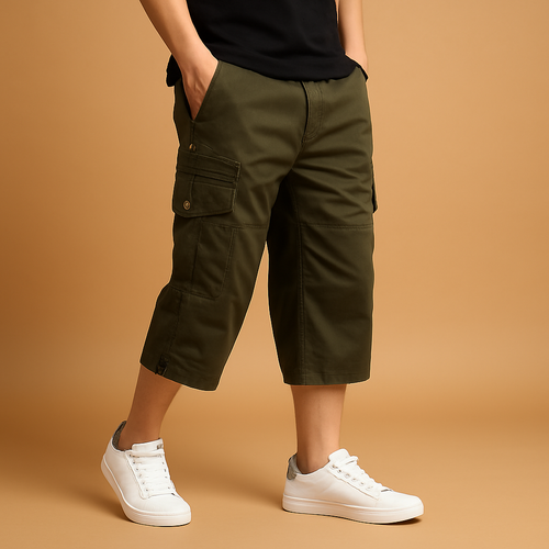 Cargo Shorts – Long Cotton Breathable – Relaxed Fit – Men's Summer Casual Australia