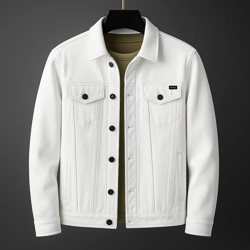 Denim Jacket – Classic Button-Up Collar – Regular Fit – Men's Casual Outerwear Australia