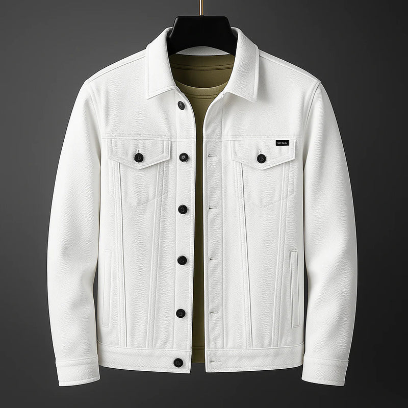 Denim Jacket – Classic Button-Up Collar – Regular Fit – Men's Casual Outerwear Australia