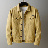 Denim Jacket – Classic Button-Up Collar – Regular Fit – Men's Casual Outerwear Australia in Khaki (Almost Sold Out)