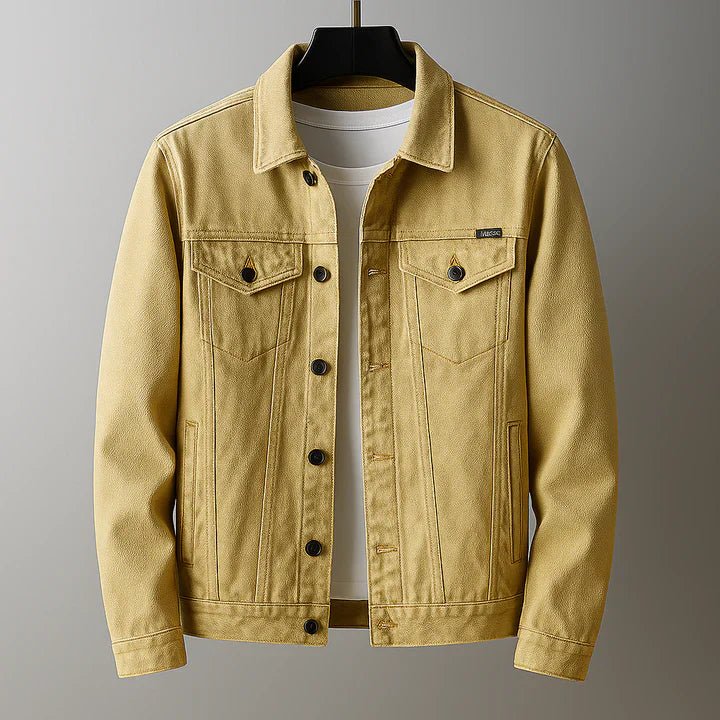 Denim Jacket – Classic Button-Up Collar – Regular Fit – Men's Casual Outerwear Australia