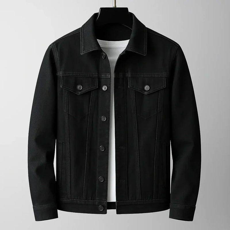 Denim Jacket – Classic Button-Up Collar – Regular Fit – Men's Casual Outerwear Australia