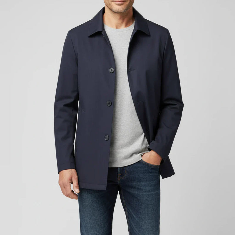 Button-Down Jacket – Collared Mid-Length – Regular Fit – Men's Smart Casual Outerwear Australia