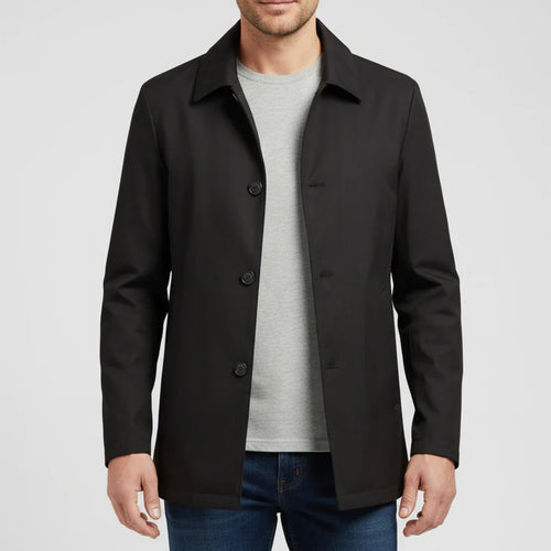 Button-Down Jacket – Collared Mid-Length – Regular Fit – Men's Smart Casual Outerwear Australia