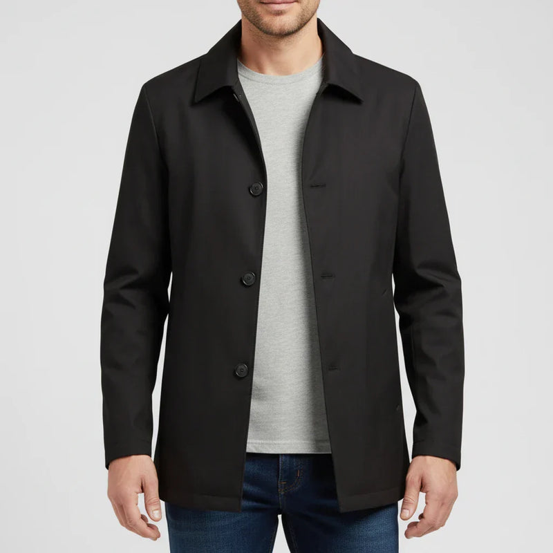 Button-Down Jacket – Collared Mid-Length – Regular Fit – Men's Smart Casual Outerwear Australia