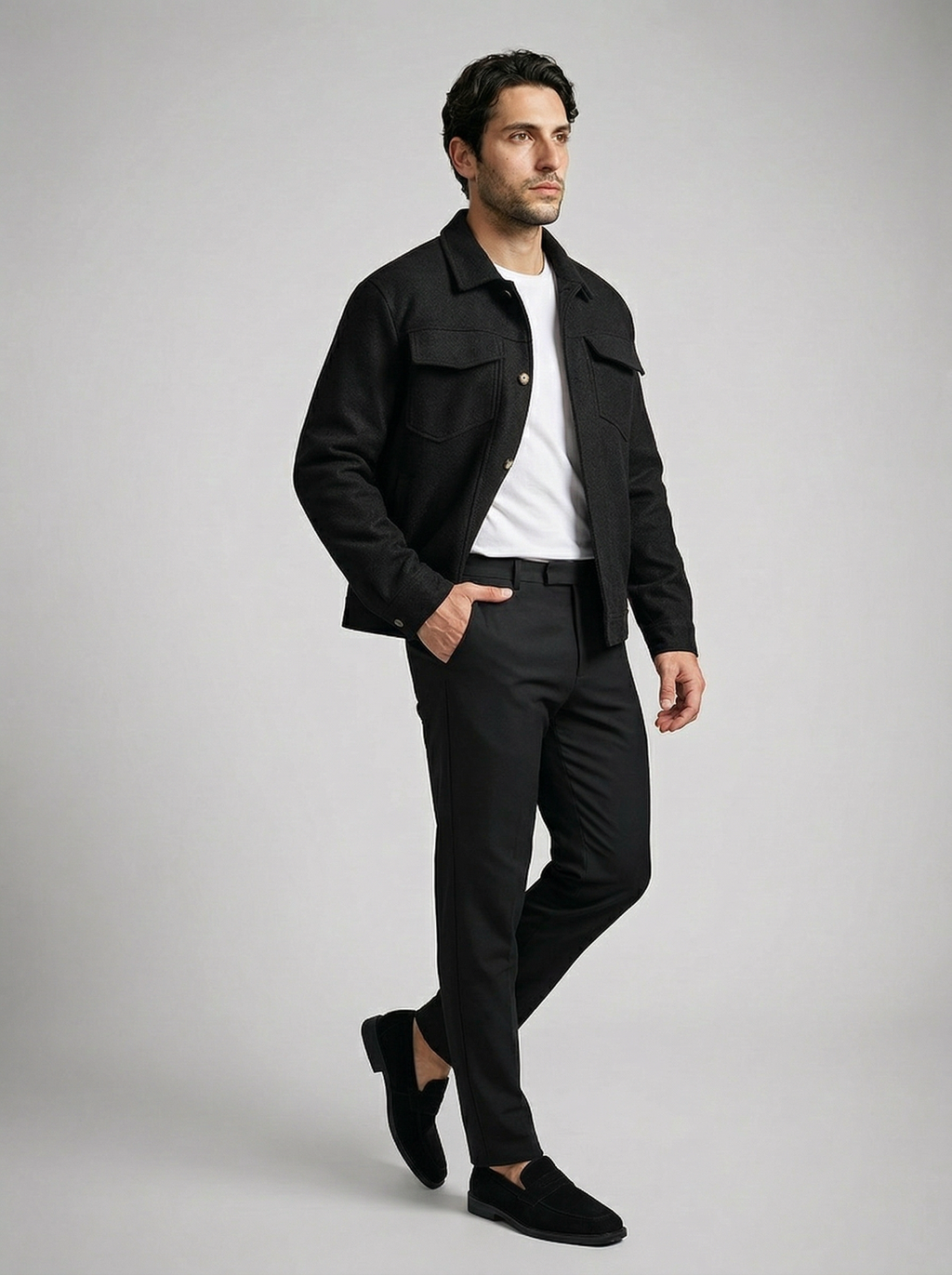 Men's Snap Front Utility Field Jacket