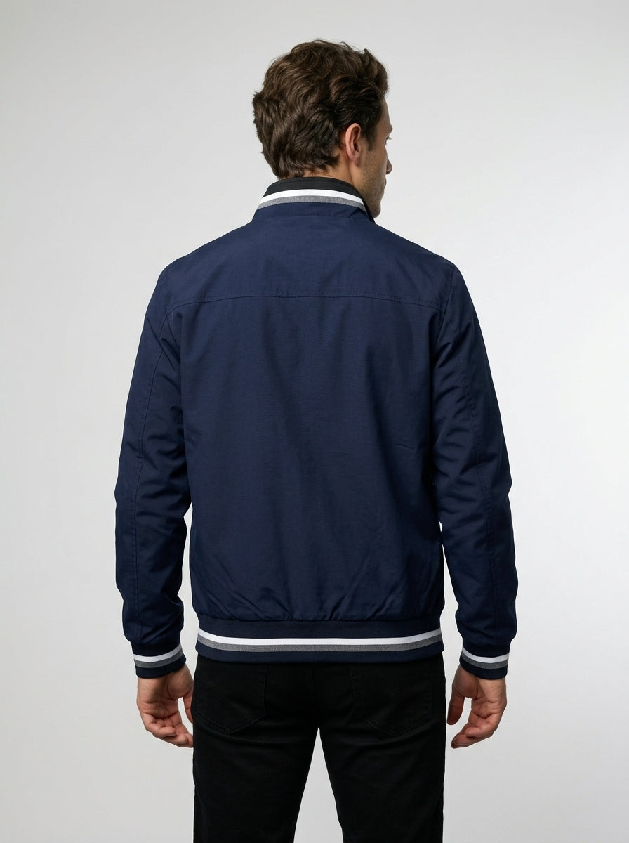 Men's Technical Contrast Stripe Bomber Jacket
