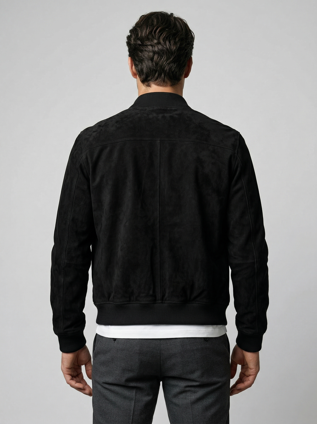 Men's Zip Front Stand Collar Flight Jacket