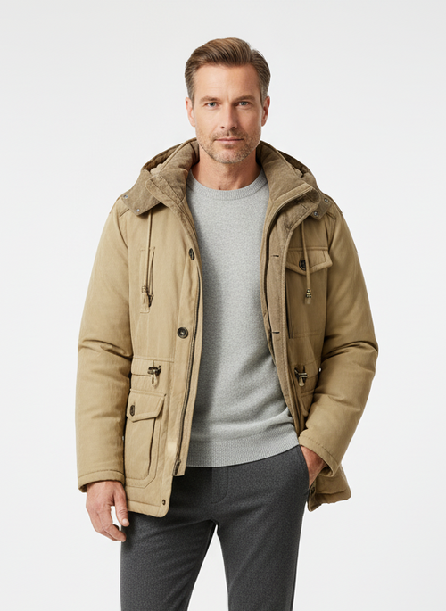 Fleece Jacket – Insulated Water-Repellent Hooded – Regular Fit – Men's Winter Outerwear Australia