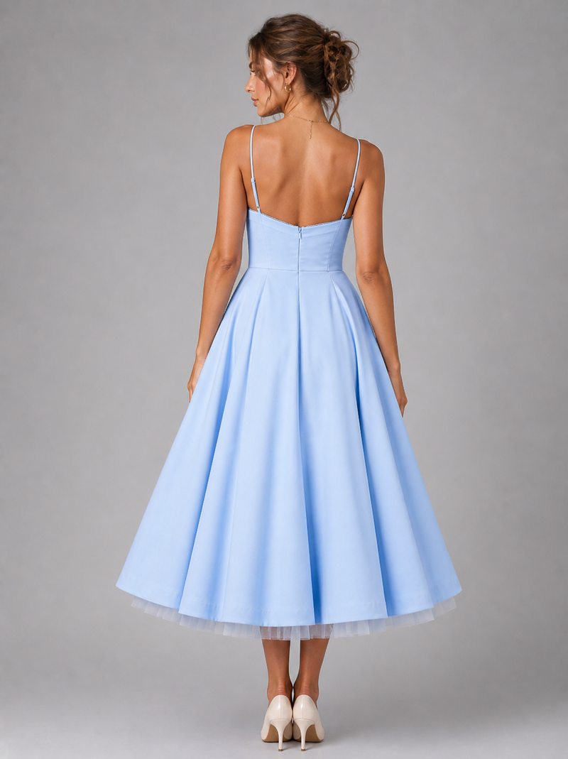 Rosalie Corset Midi Dress | Women's Full-Skirt Occasion Dress