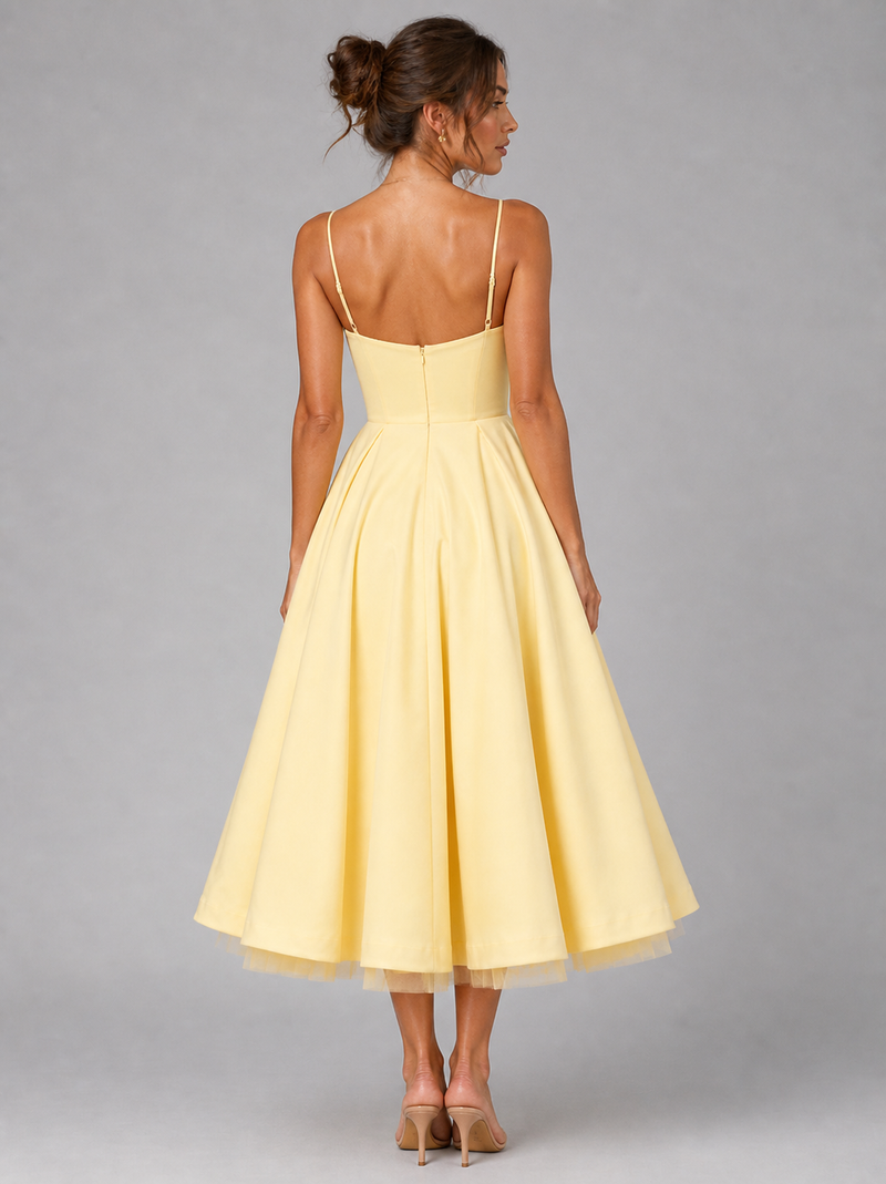 Rosalie Corset Midi Dress | Women's Full-Skirt Occasion Dress