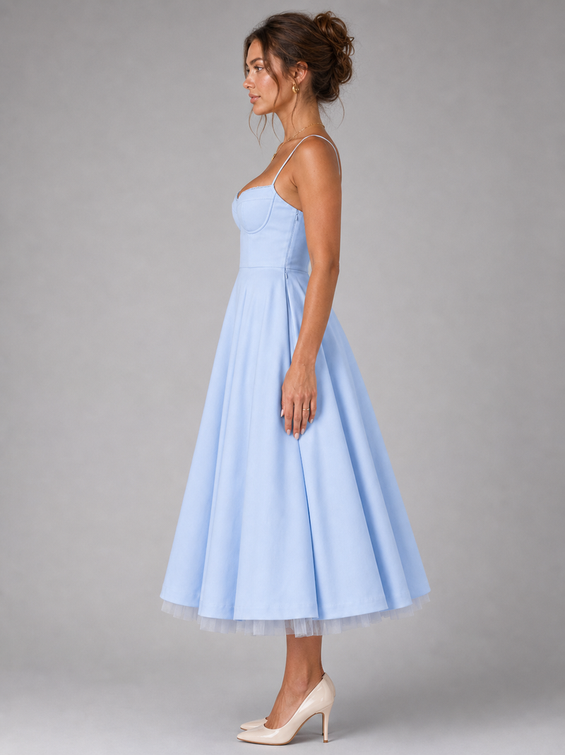 Rosalie Corset Midi Dress | Women's Full-Skirt Occasion Dress