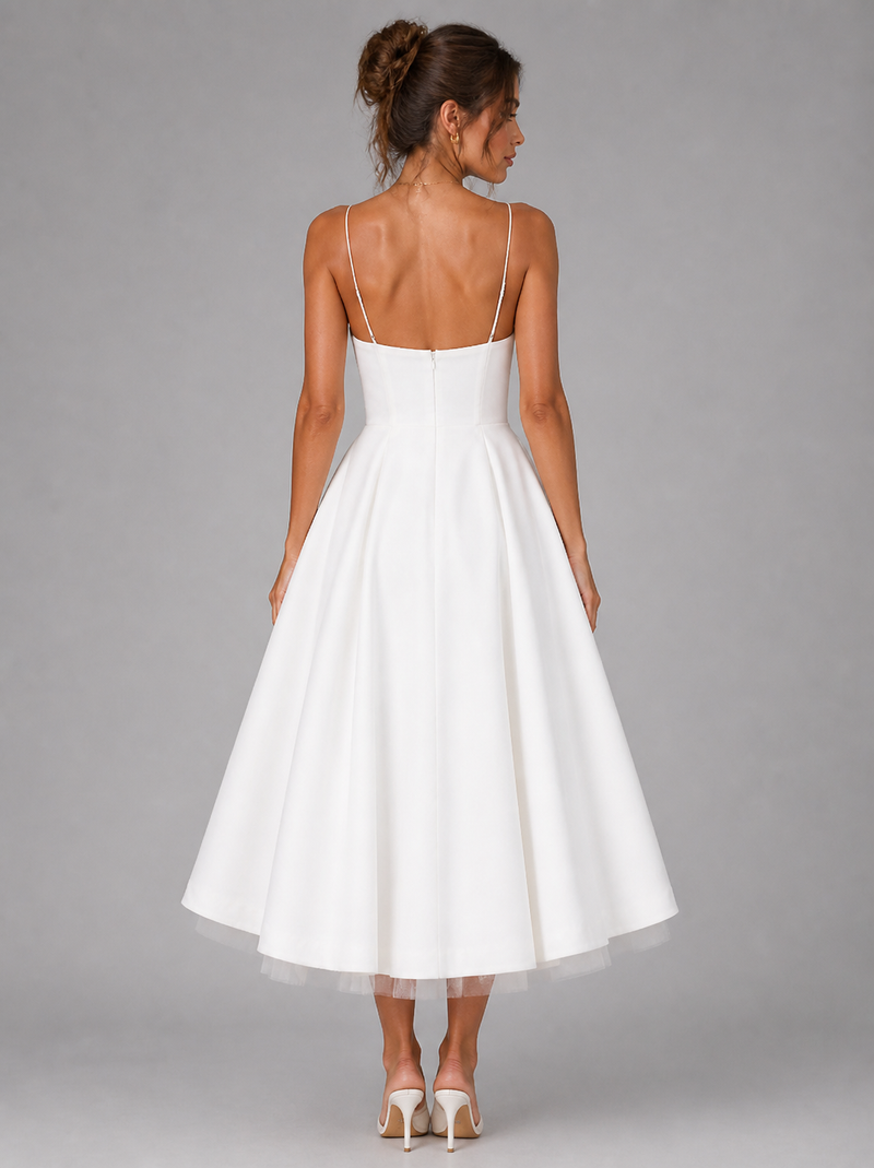 Rosalie Corset Midi Dress | Women's Full-Skirt Occasion Dress