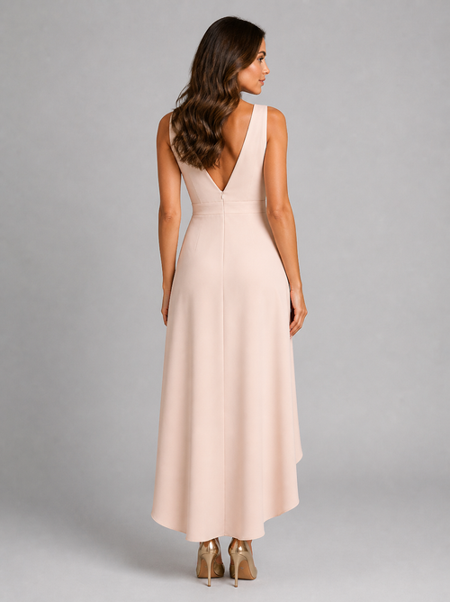 Femke Wrap Maxi Dress | Women's V-Neck Asymmetric-Hem Occasion Dress