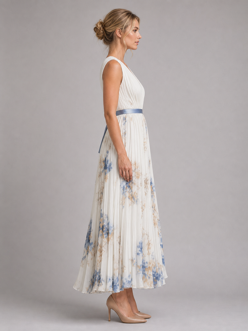 Josephine Floral Maxi Dress | Women's Pleated A-Line Occasion Dress