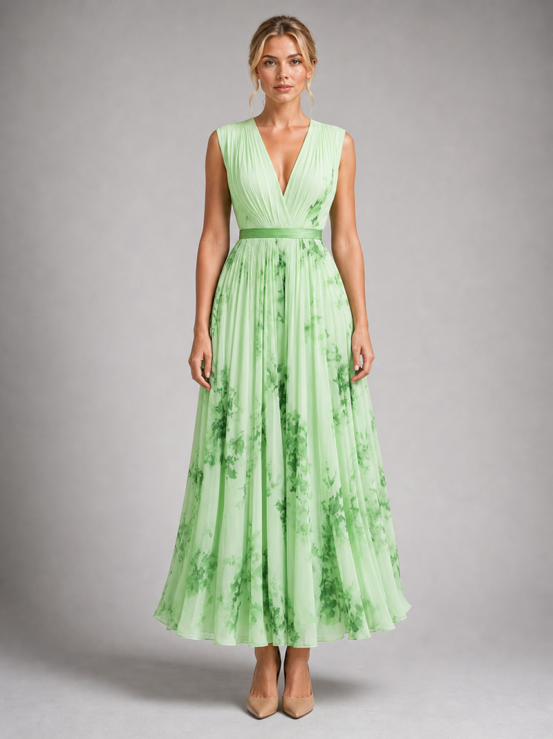 Josephine Floral Maxi Dress | Women's Pleated A-Line Occasion Dress