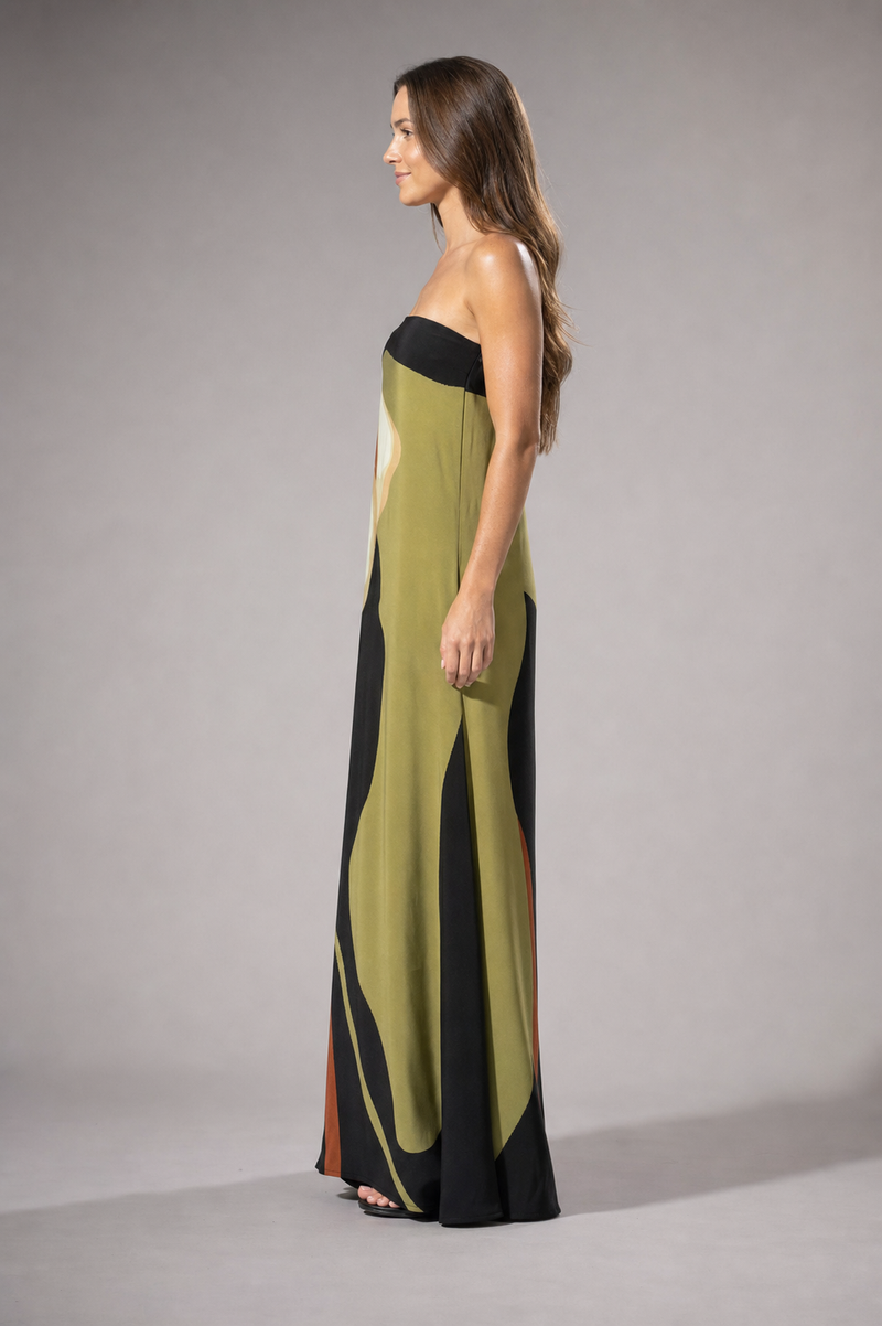 Mireille Strapless Maxi Dress | Women's Sculpted Bandeau Dress