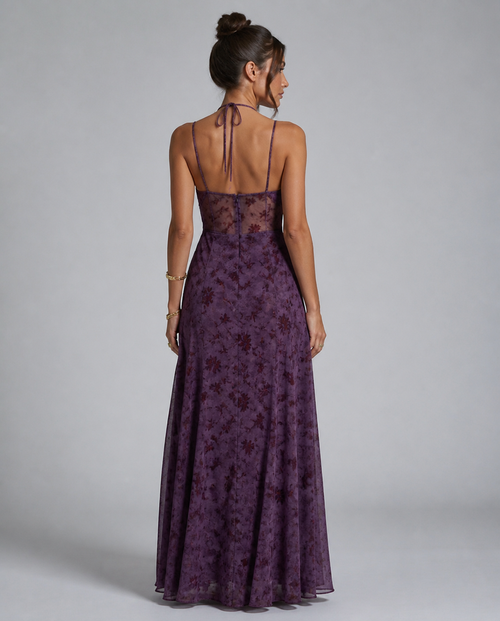 Evarisse Floral Corset Maxi Dress | Women's Mesh Occasion Dress