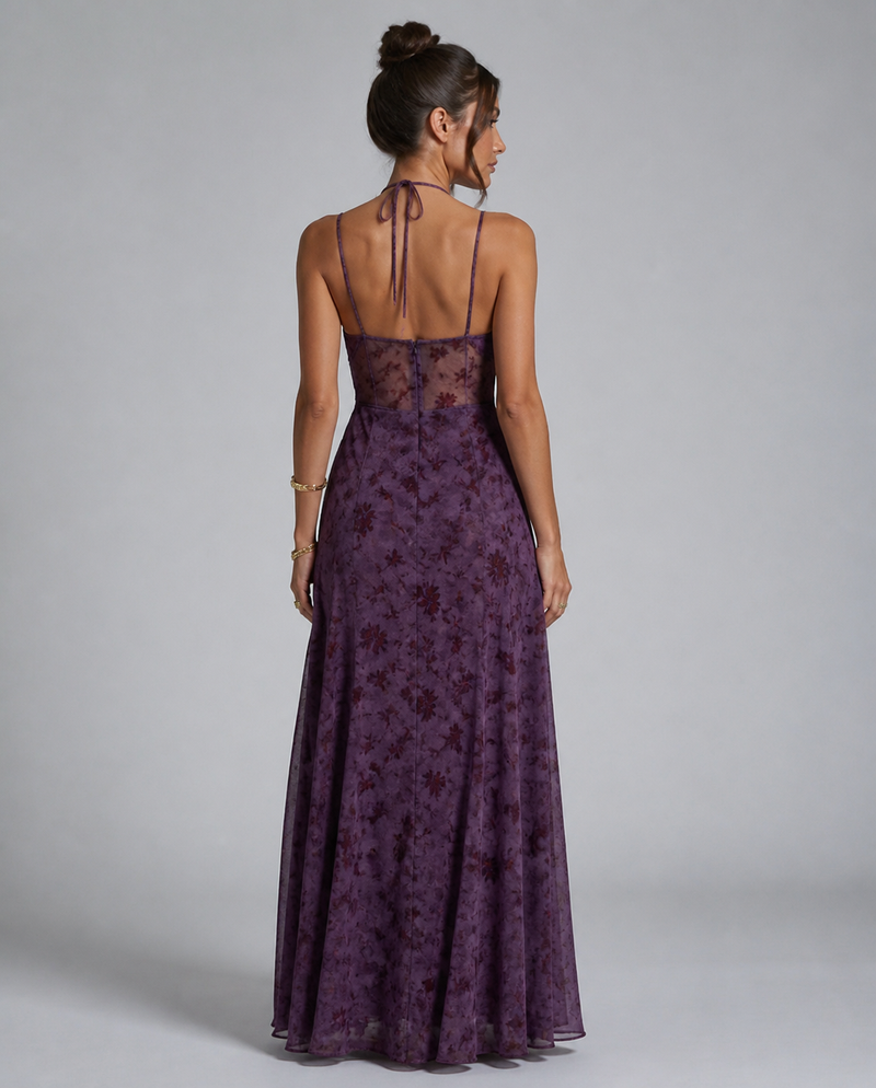 Evarisse Floral Corset Maxi Dress | Women's Mesh Occasion Dress