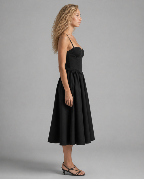 Valeria Floral Corset Midi Dress | Women's Wedding-Guest Dress