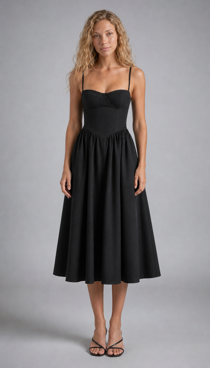 Valeria Floral Corset Midi Dress | Women's Wedding-Guest Dress
