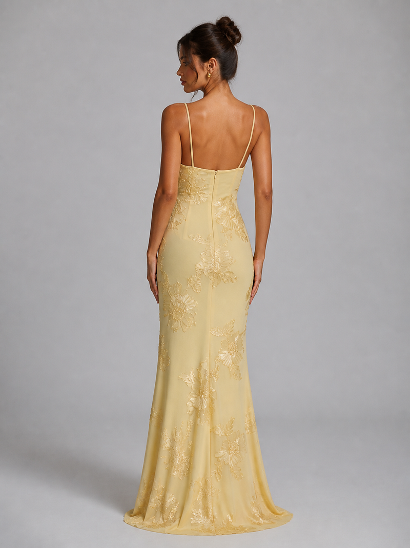 Salma Floral Corset Maxi Dress | Women's Embroidered Occasion Dress