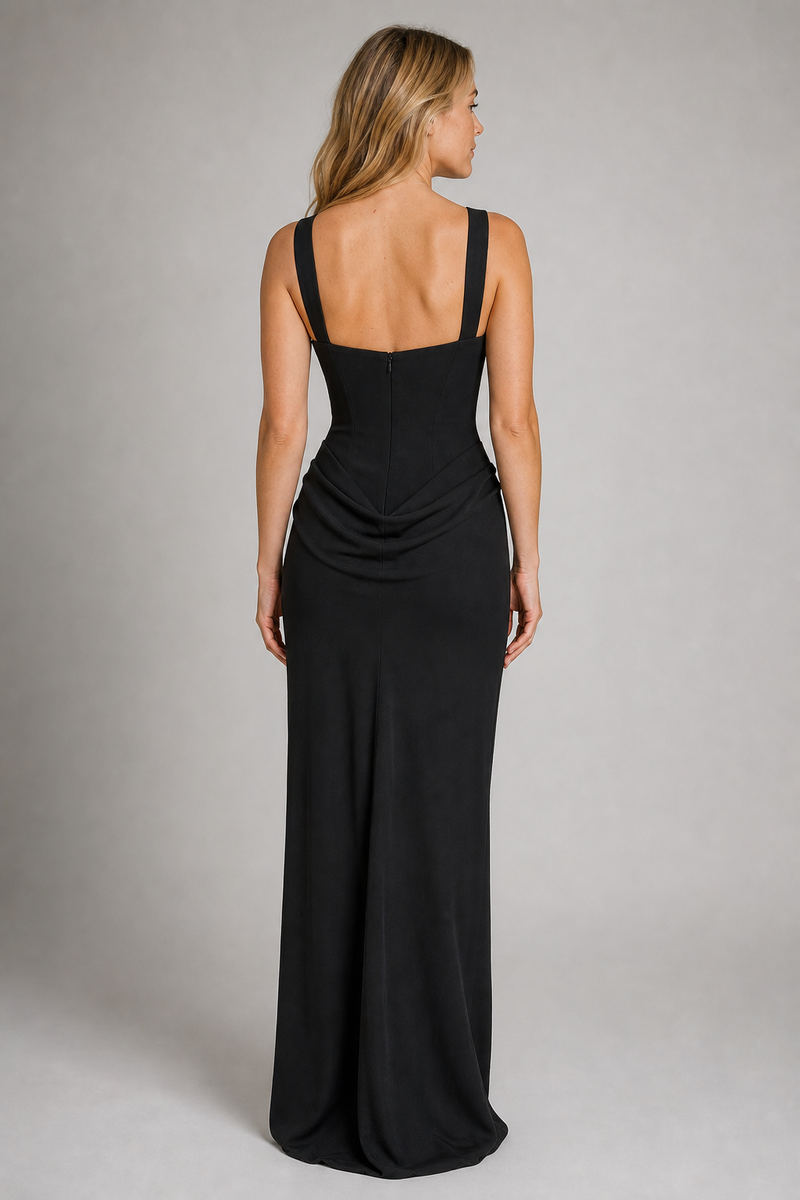 Ruby Corset Maxi Dress | Women's Square-Neck Lace-Up Gown
