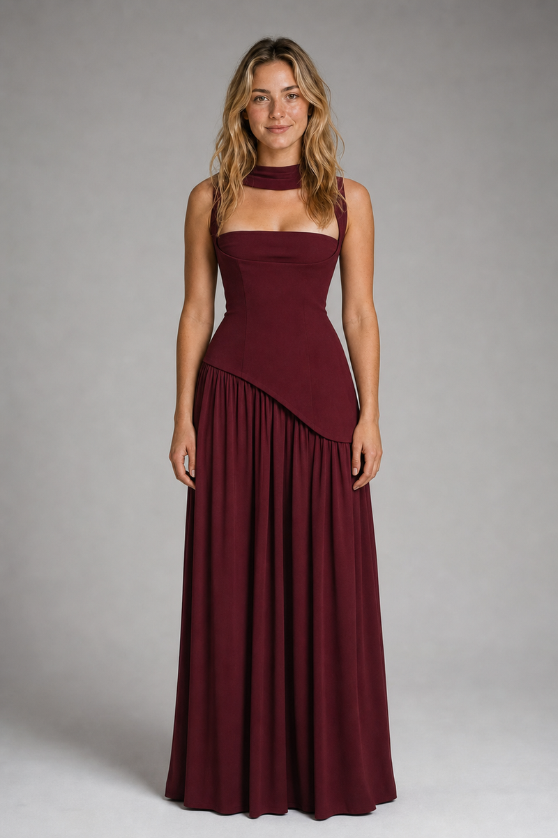 Elsin Slip Maxi Dress | Women's Streamlined Occasion Dress