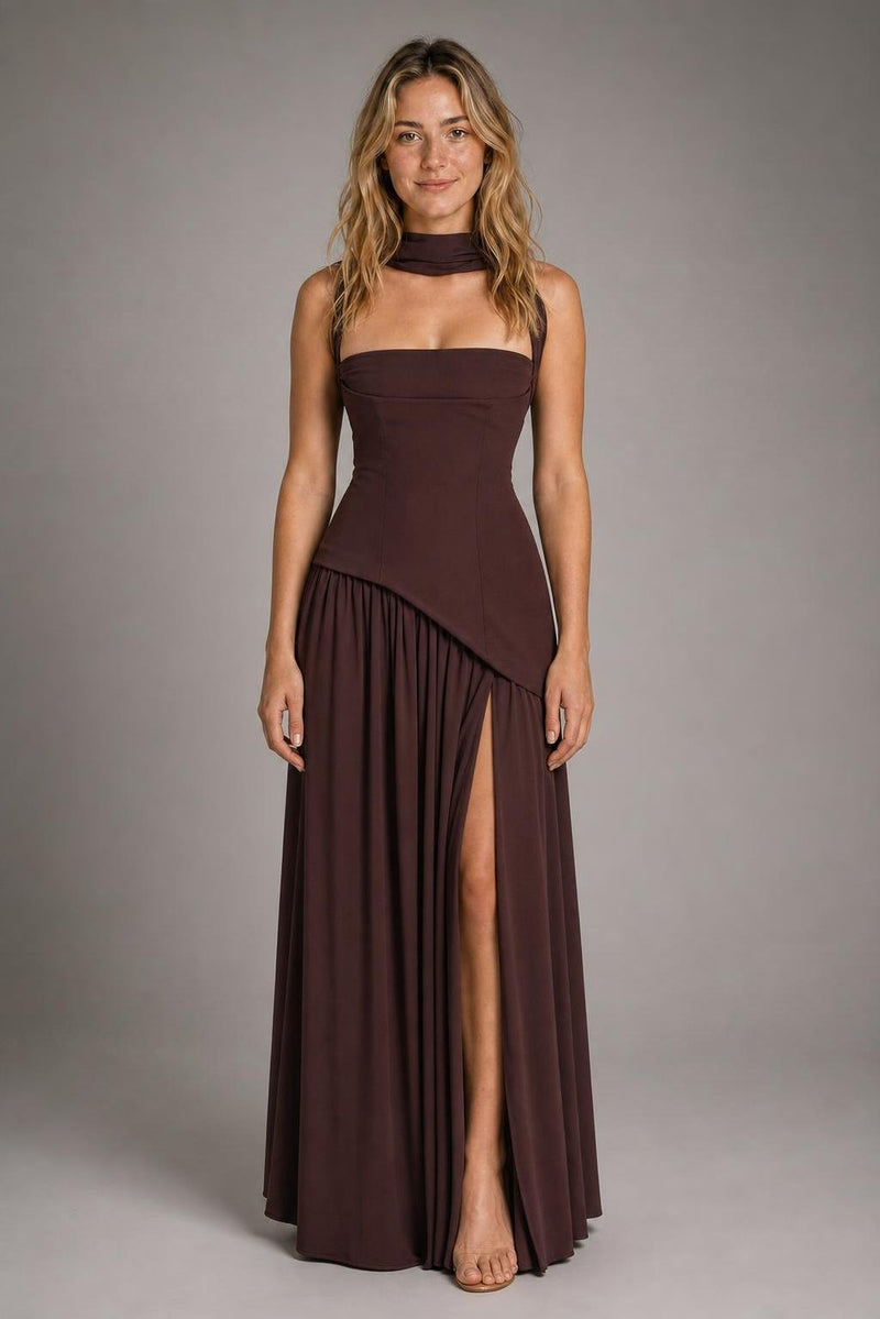 Elsin Slip Maxi Dress | Women's Streamlined Occasion Dress