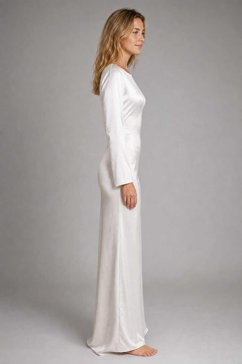 Cerys Tie-Waist Maxi Dress | Women's Long-Sleeve Wedding-Guest Dress