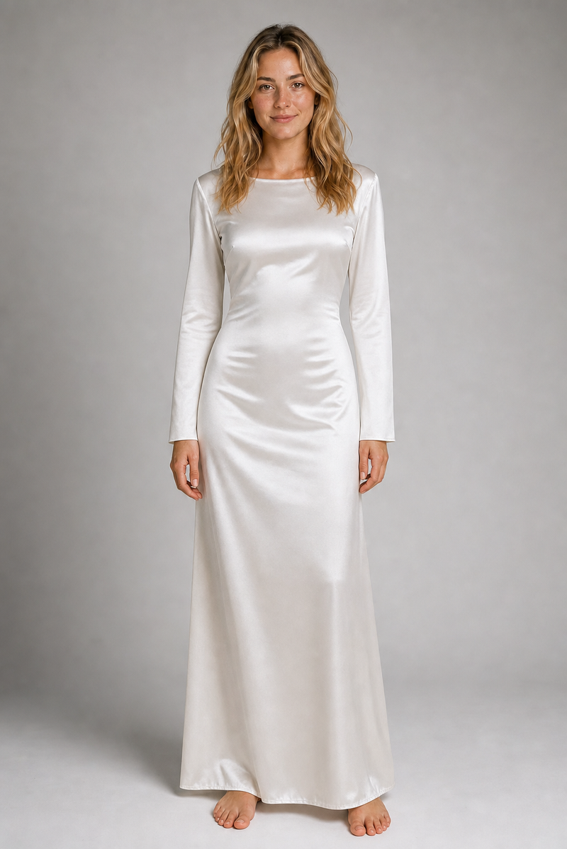 Cerys Tie-Waist Maxi Dress | Women's Long-Sleeve Wedding-Guest Dress