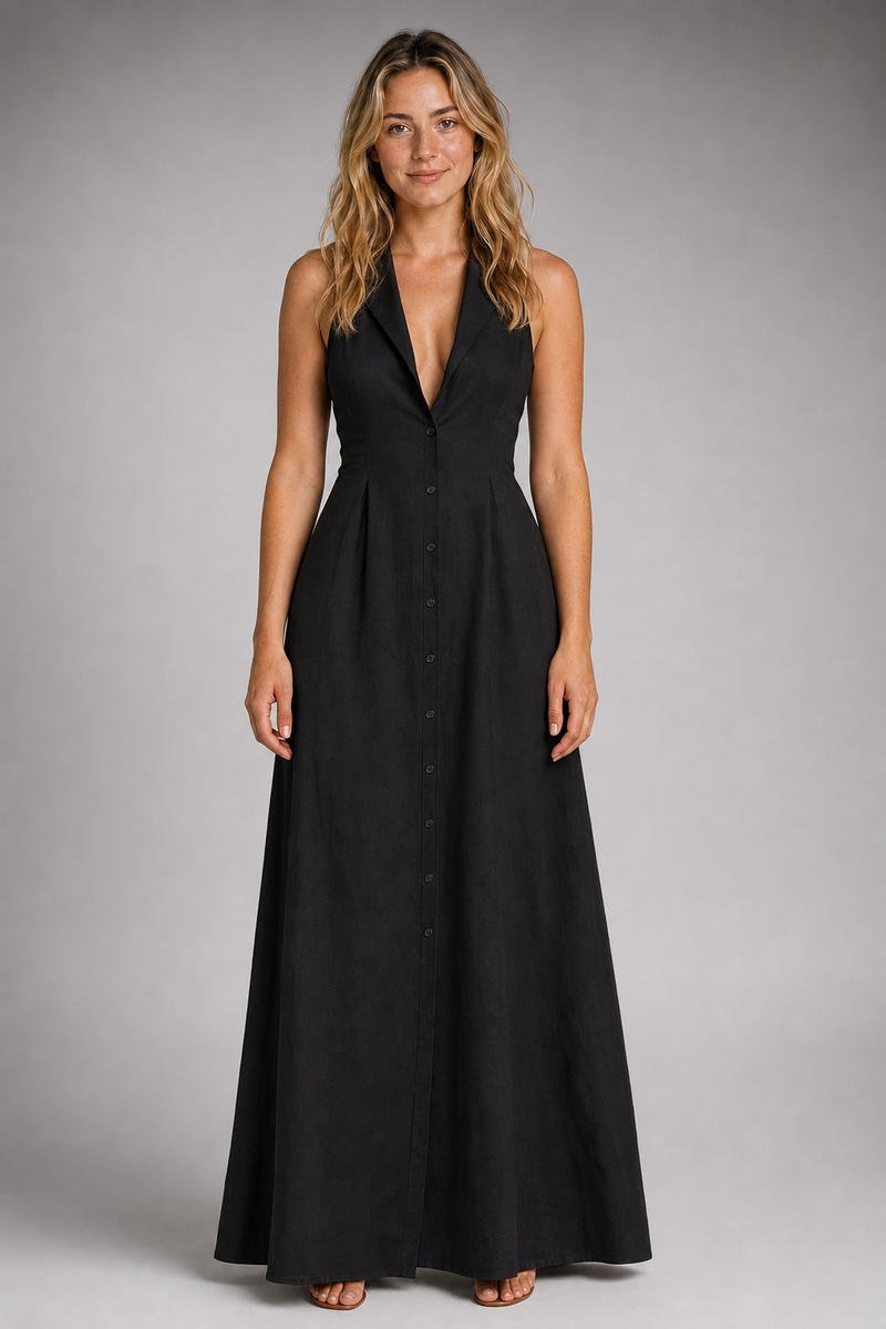 Lauren Shirt Maxi Dress | Women's Sleeveless Button-Front Dress