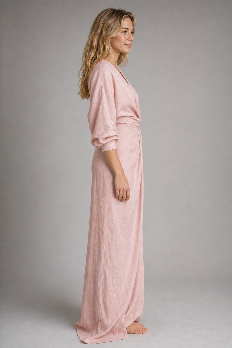 Bronte V-Neck Maxi Dress | Women's Relaxed Column Day Dress