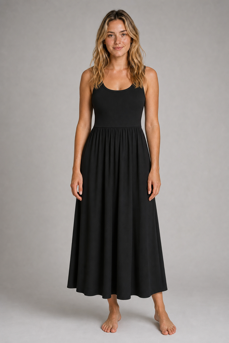 Camille Contrast Midi Dress | Women's Fitted-Bodice Occasion Dress