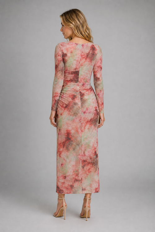 Rhaina Tie-Dye Midi Dress | Women's Long-Sleeve Everyday Dress