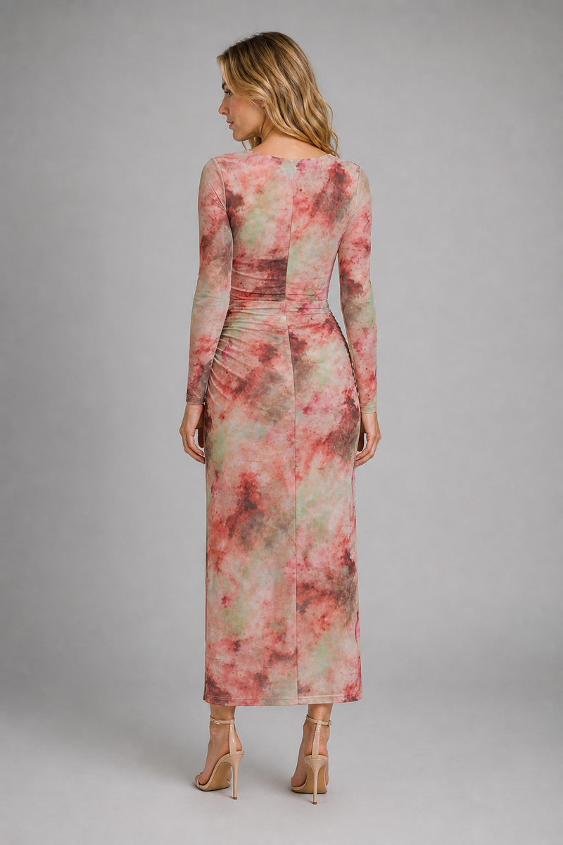 Rhaina Tie-Dye Midi Dress | Women's Long-Sleeve Everyday Dress