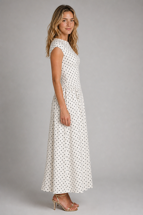 Delphinia Polka-Dot Maxi Dress | Women's A-Line Occasion Dress