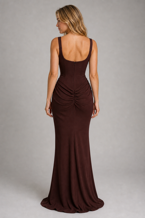 Delyse Draped Maxi Dress | Women's Square-Neck Bodycon Occasion Dress