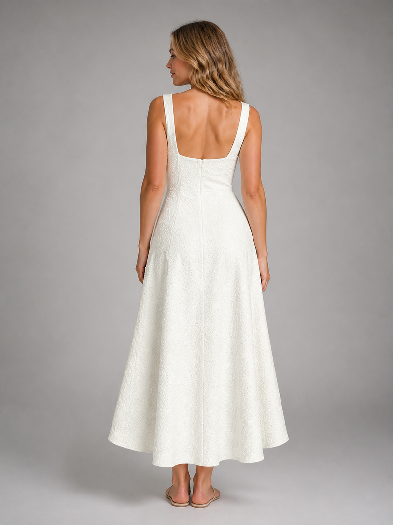 Liora Floral Jacquard Midi Dress | Women's Wedding-Guest Dress