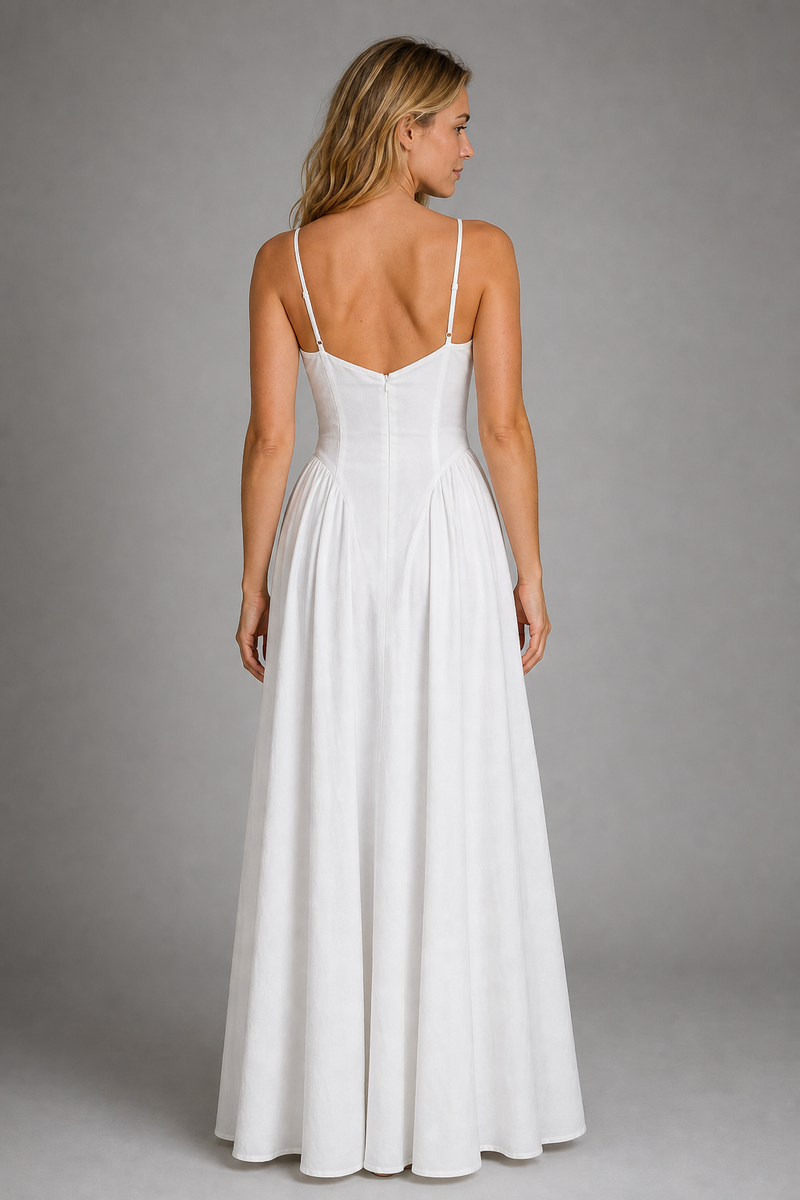 Isadora Corset Midi Dress | Women's Full-Skirt Wedding-Guest Dress