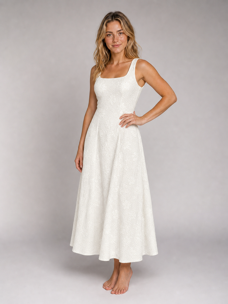 Liora Floral Jacquard Midi Dress | Women's Wedding-Guest Dress