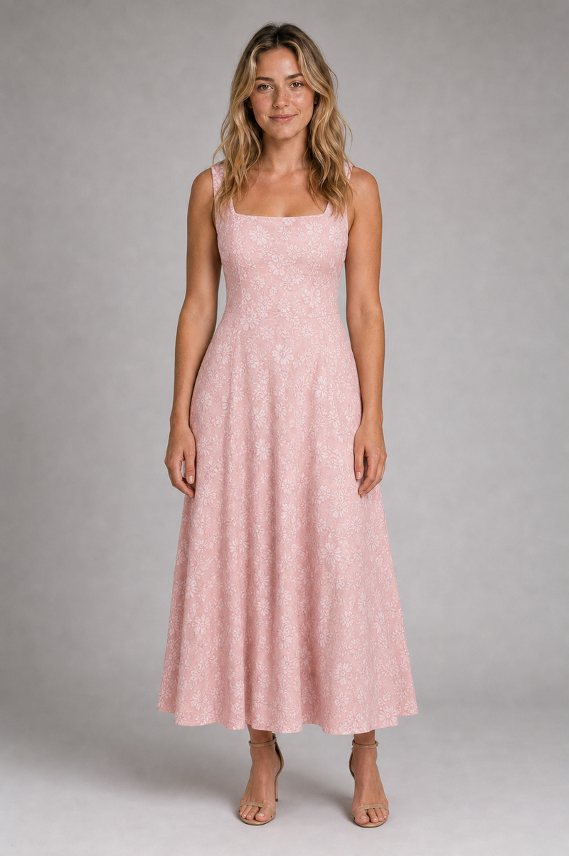 Liora Floral Jacquard Midi Dress | Women's Wedding-Guest Dress