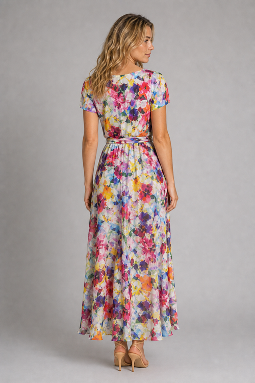 Wren Floral Wrap Midi Dress | Women's V-Neck Tie-Waist Summer Dress
