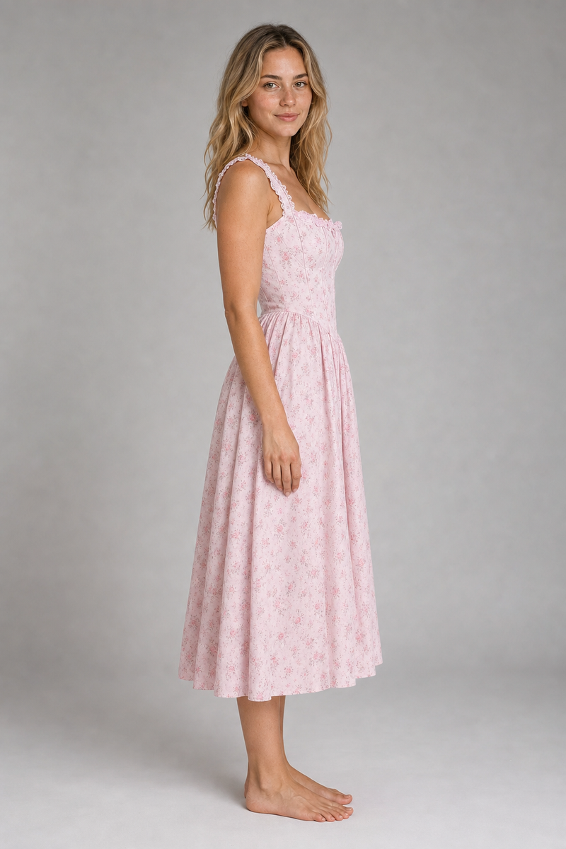 Suzy Corset Midi Dress | Women's Sweetheart Day Dress